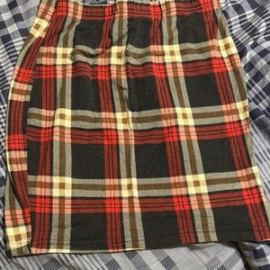 Plaid Red and Black Women's Skirt